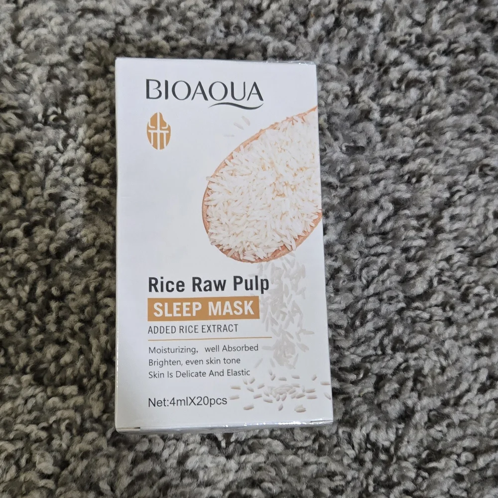 Bioaqua Rice Raw Pulp Sleep and Hair Mask Set